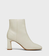Maddie Cream Block Heel Ankle Boots